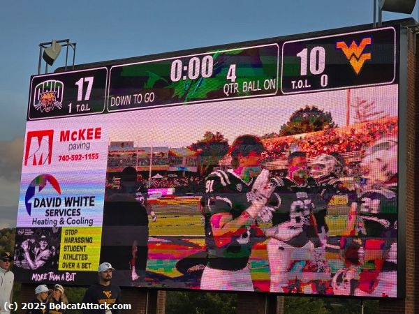 Defense leads Bobcats to 17-10 win over Mountaineers